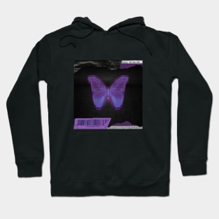 Violet retro butterfly Hoodie